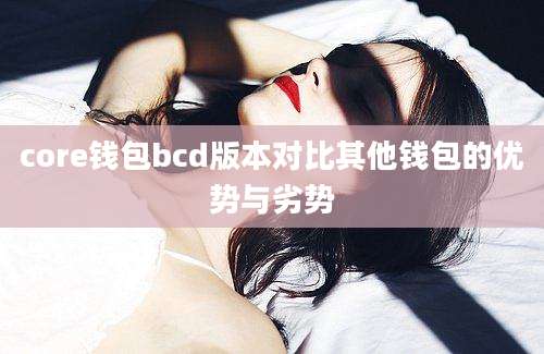 core钱包bcd版本对比其他钱包的优势与劣势