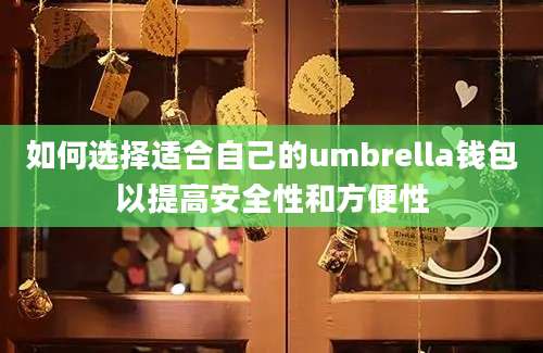 如何选择适合自己的umbrella钱包以提高安全性和方便性