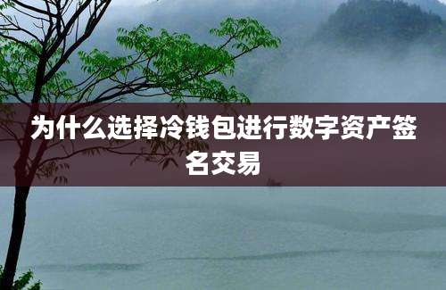 为什么选择冷钱包进行数字资产签名交易