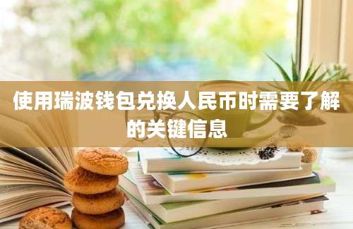 使用瑞波钱包兑换人民币时需要了解的关键信息