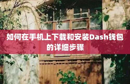 如何在手机上下载和安装Dash钱包的详细步骤