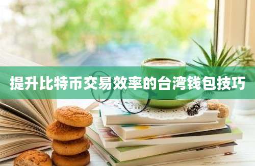 提升比特币交易效率的台湾钱包技巧