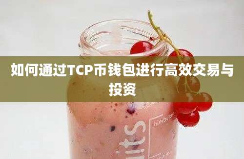 如何通过TCP币钱包进行高效交易与投资