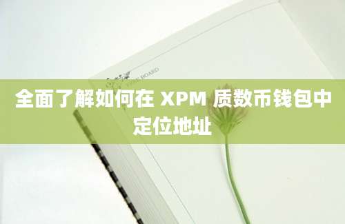 全面了解如何在 XPM 质数币钱包中定位地址