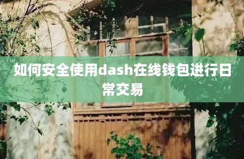 如何安全使用dash在线钱包进行日常交易