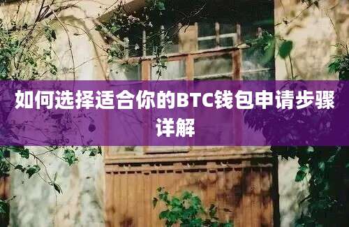 如何选择适合你的BTC钱包申请步骤详解